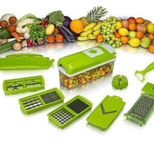 Nicer Dicer Plus – 12-Piece Multipurpose Food Chopper