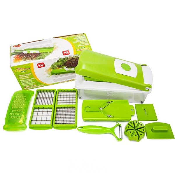 Nicer Dicer Plus – 12-Piece Multipurpose Food Chopper