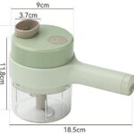 4-in-1 Electric Handheld Food Chopper & Vegetable Slicer Set