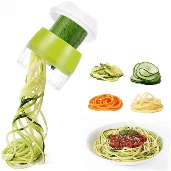 4-in-1 Vegetable Spiral Cutter – Handheld Spiralizer Tool