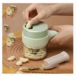 4-in-1 Electric Handheld Food Chopper & Vegetable Slicer Set