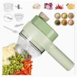 4-in-1 Electric Handheld Food Chopper & Vegetable Slicer Set